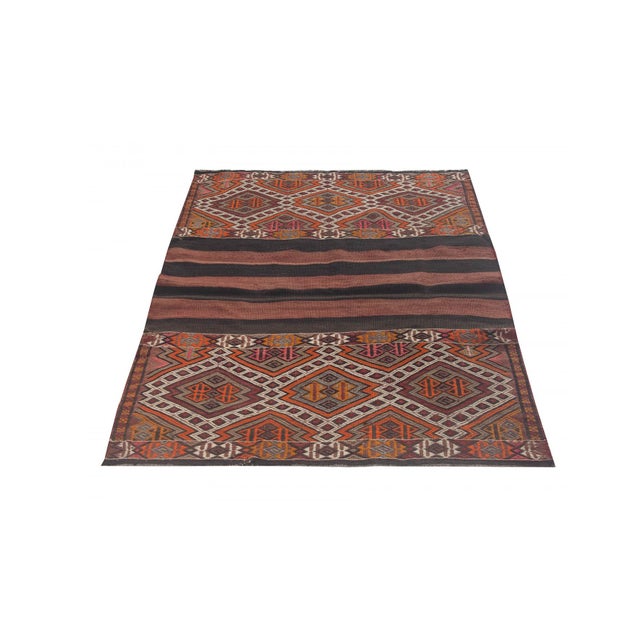 Vintage Decorative Small Kilim Rug - 3`6" X 4`9" For Sale - Image 4 of 6
