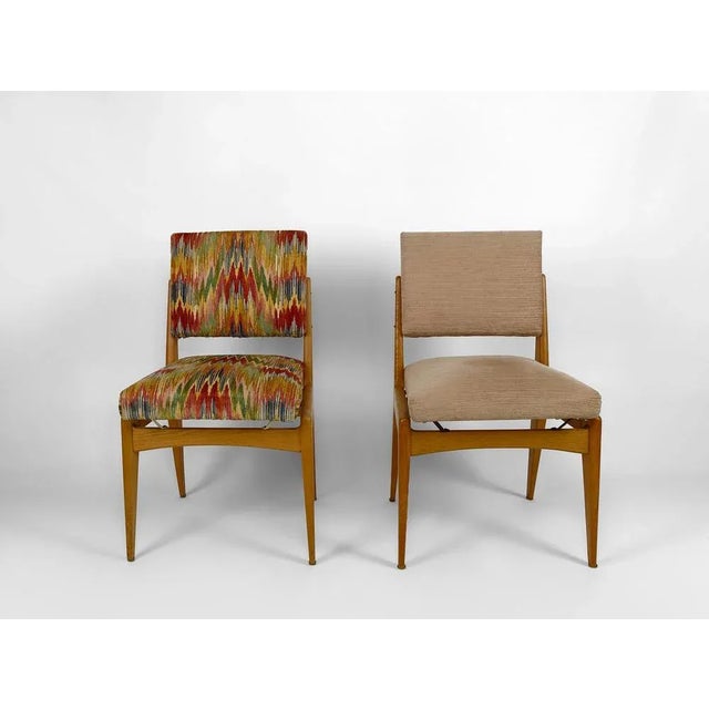Wood Set of Mid-Century Modern Dining Chairs, France, 1950s For Sale - Image 7 of 8
