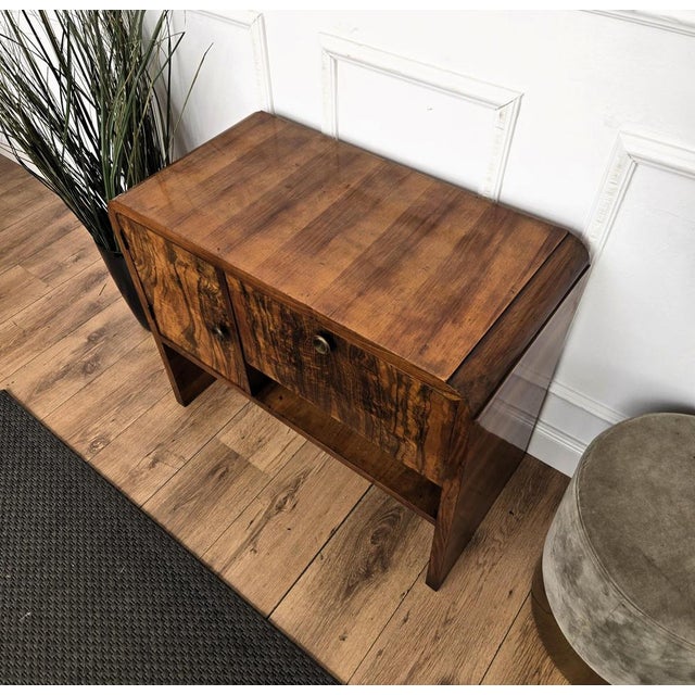 Vintage Italian Art Deco Walnut and Mosaic Cocktail Cabinet, 1940s For Sale - Image 10 of 12