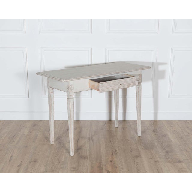 19th Century Swedish Gustavian Painted Side Table, 19th Century For Sale - Image 5 of 8