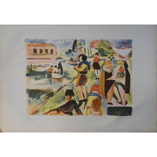 François Desnoyer, Bord de rivière, Lithograph For Sale