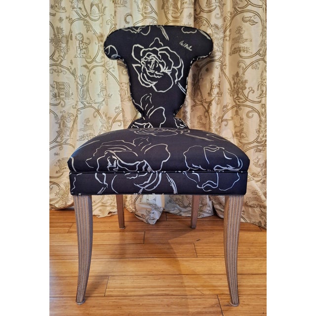 Look at these lines! This beautiful vase back side chair is upholstered in The Cecil Beaton Fabric Collection's Beaton...