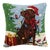 Holiday Chocolate Labrador Hook Pillow 16" x 16" For Sale