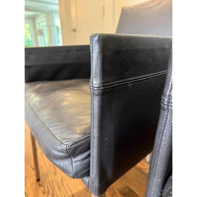 Set of 5 Karl Friedrich Forster “Texas” Leather Dining Armchairs This is a supremely comfortable seat. The slightly...