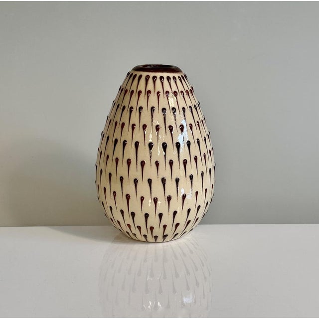 1920s Antique Art Deco Ceramic Pottery Art Drop Vase, Germany, 1920s For Sale - Image 5 of 9