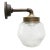 Metal Vintage Cast Iron Sconce in Frosted Glass and Brass For Sale - Image 7 of 9