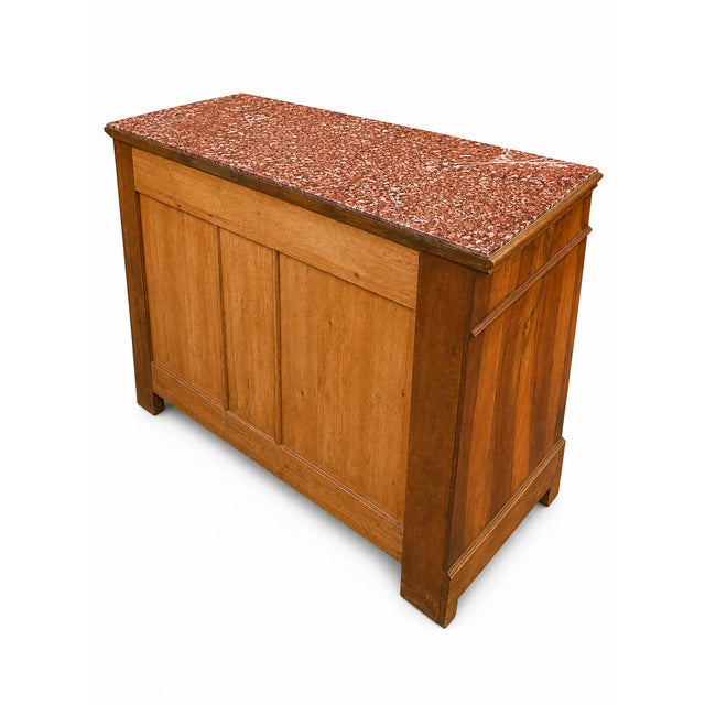 1960s Neo-Renaissance Henri II Commode with Red Marble Top, 1960s For Sale - Image 5 of 8