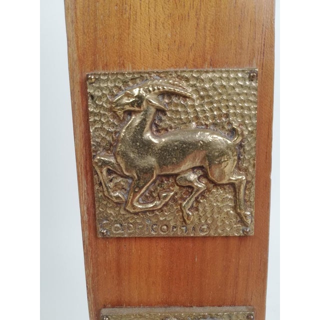 Gold Mid-Century Floor Lamp with Zodiac Sign, 1960s For Sale - Image 8 of 18