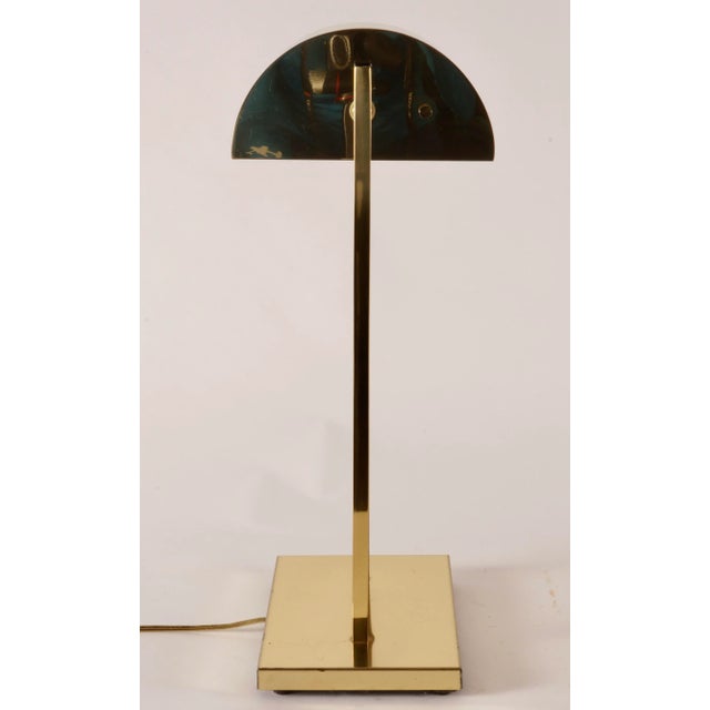 Mid-Century Modern Vintage Brass Demilune Adjustable Table /Desk Lamp in the Manner of George Kovacs For Sale - Image 3 of 10