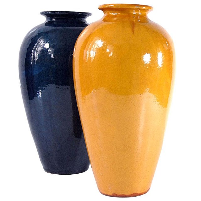 Vintage French Ceramic Cottage Vases, Provence, 1970s, Set of 2 For Sale - Image 10 of 10