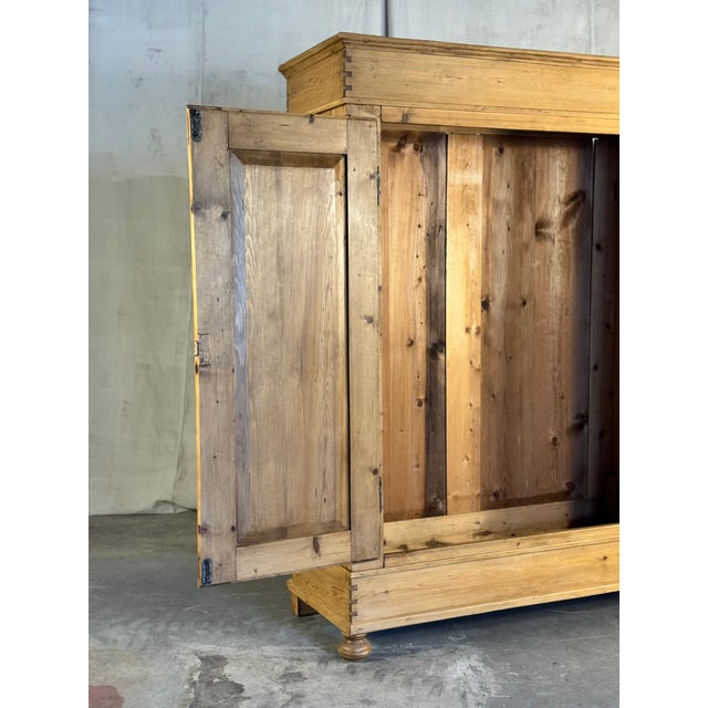 Late 19th Century Dutch Knockdown Pine Wardrobe | Circa 1880 For Sale - Image 5 of 18