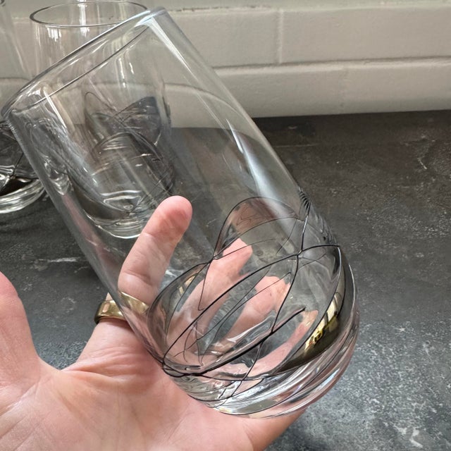 Early 21st Century Vintage Spanish Handcrafted Highballs / Tumblers - Set of 4 For Sale - Image 5 of 12