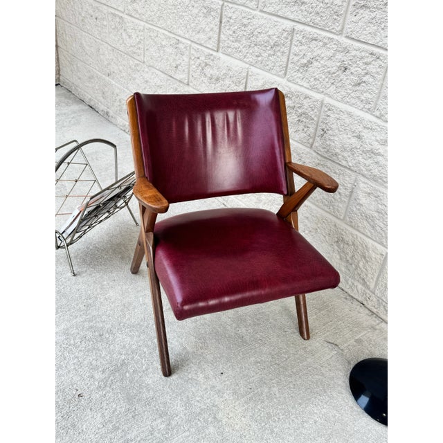 Circa 1950s Mid Century Modern Italian Armchair For Sale - Image 4 of 6