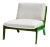 Portofino Outdoor Lounge Chair by the Drawing Room Atl - Handcrafted Mahogany in Premium Yacht Finish: Classic Green - Modern Furniture Outdoors For Sale