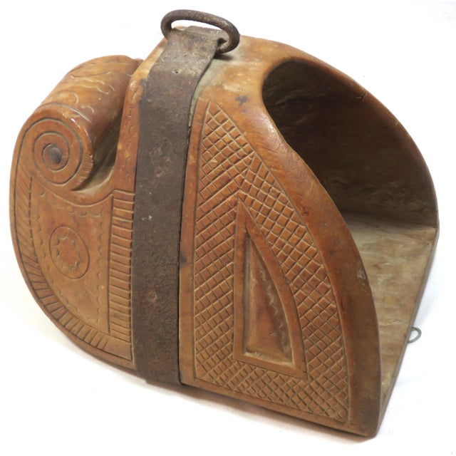 This is a Antique - Spanish Colonial South American Bedoya - Horse Saddle Stirrup. Circa Mid 1800s. It is Completely...