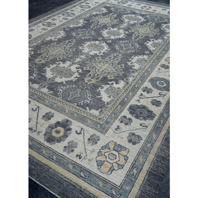 Black Turkish Oushak Rug 9'3" x 13'1" #20363 For Sale - Image 8 of 8