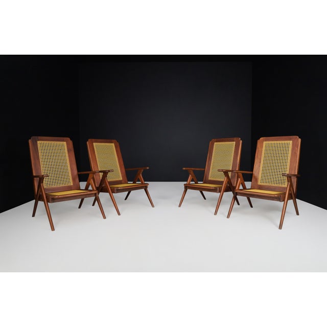 Lounge Chair in Mahogany and Weave, 1950s For Sale - Image 18 of 18
