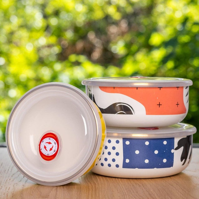 Enamel Food Storage Container Small Chairish