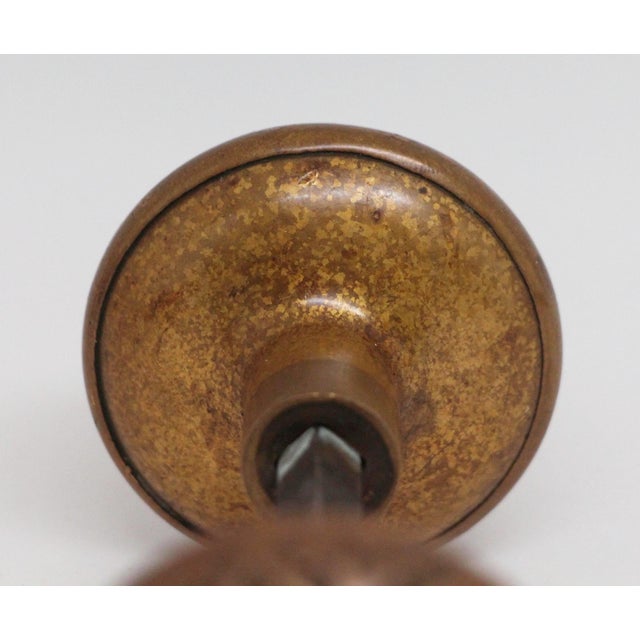 Early 20th Century Vernacular 8 Fold Bronze Russell & Erwin Passage Door Knobs For Sale - Image 5 of 5