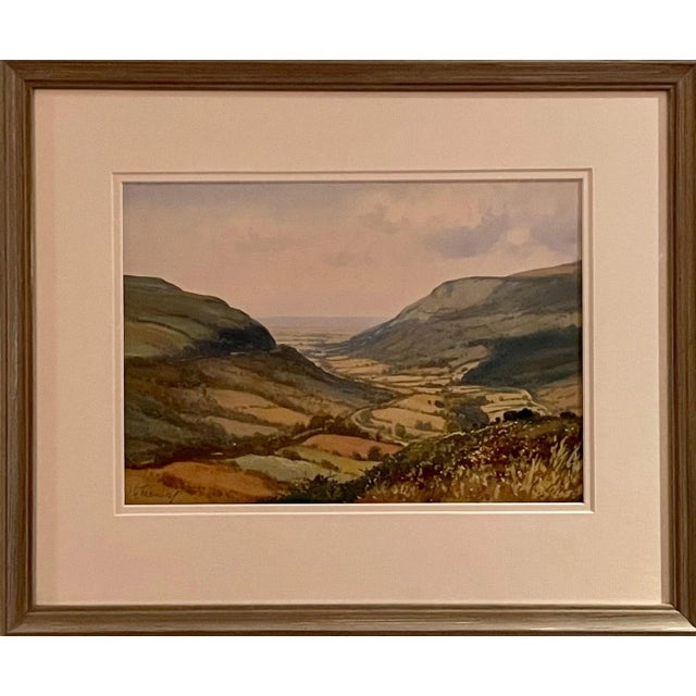 Green George Trevor, Watercolour of Ireland Valley Countryside by 20th Century Irish Artist, 1980 Circa For Sale - Image 8 of 9