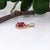 Pretty Red Ruby Pendant W Earth Mined Diamonds in Solid 14k Rose Gold Oval 9x7mm For Sale - Image 4 of 8