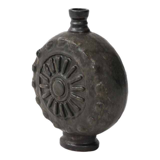 1960's Modernist French Pottery Vase For Sale