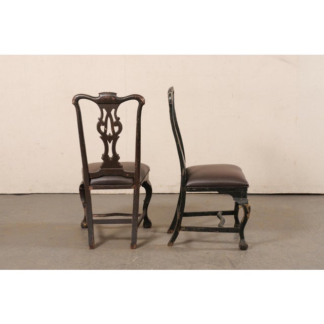 Wood 18th Century Danish Rococo Side Chairs - a Pair For Sale - Image 7 of 10