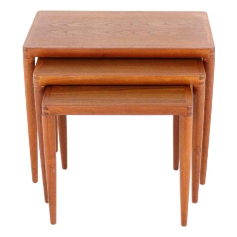 Nesting Tables by Henry W. Klein for Bramin, 1960s, Set of 3 For Sale