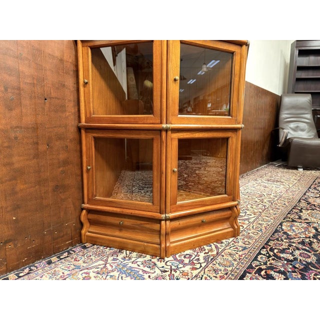 Brown English Bookcase from Globe Wernicke For Sale - Image 8 of 17