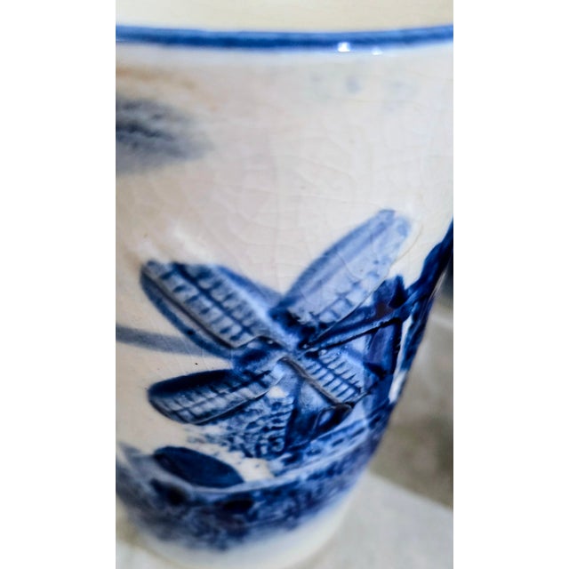 Mid 20th Century Vintage Delft‑Style Blue & White Windmill Tumblers – Set of 4 For Sale - Image 5 of 7