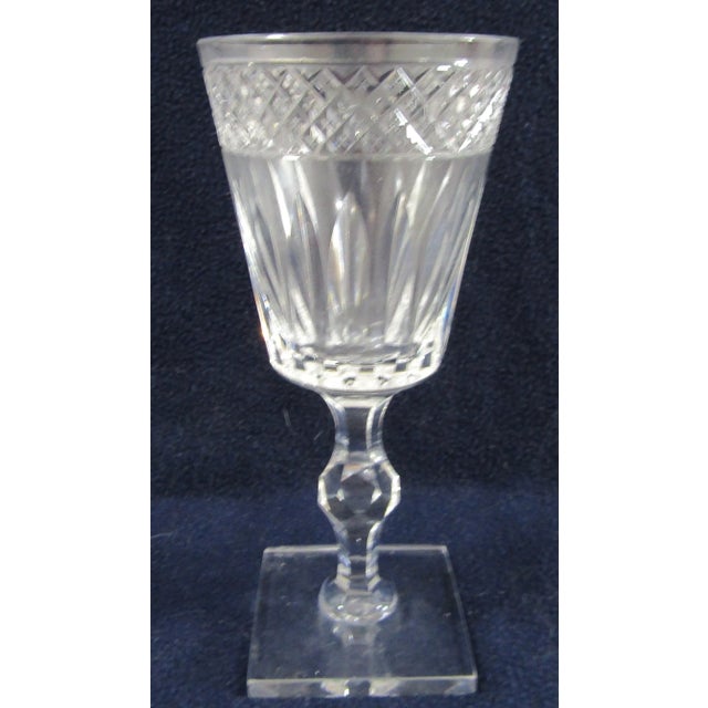 Art Deco 1930s Hawkes Crystal Donisel Stem 6015 Water Goblets- Set of 7 For Sale - Image 3 of 9