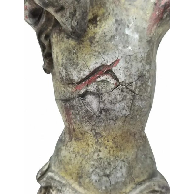 Brown Antique Polychrome Papier Mâché Jesus Crucifix, Italy, 18th Century For Sale - Image 8 of 12