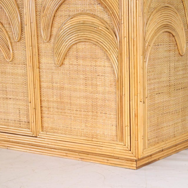 Palm Tree Sideboard in Rattan and Raffia For Sale - Image 15 of 18