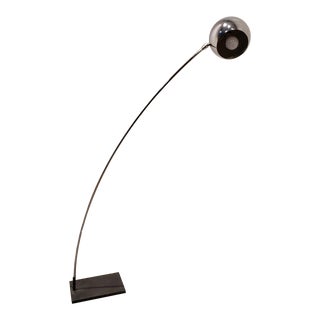 Vintage 1960's 5 Foot Chrome Arc Floor Lamp For Sale
