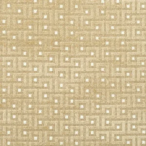 Schumacher Lalano Linen Velvet Fabric in Gold Patina