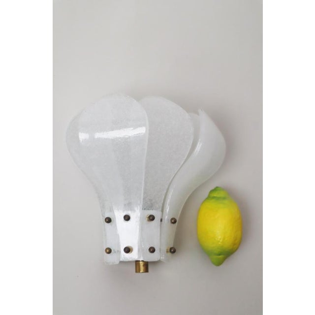 Hand Blown Ice Glass Wall Light by J. T. Kalmar, Germany, 1960s For Sale - Image 10 of 14