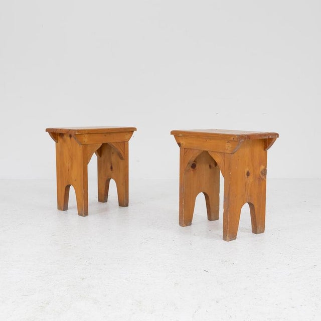 Small Fir Benches, 1970s, Set of 2 For Sale - Image 6 of 6