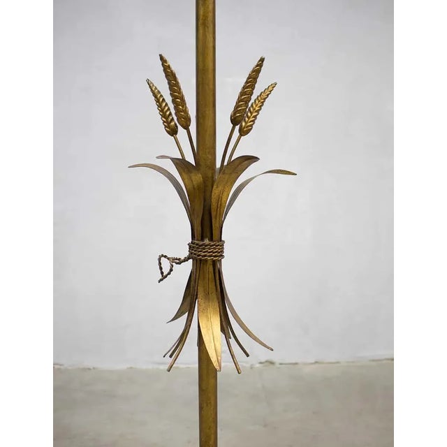 Hollywood Regency Vintage Hollywood Regency Style Gilt Corn Lamp For Sale - Image 3 of 5