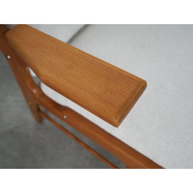 Scandinavian Beech Armchair by Arne Hovmand Olsen for A. R. Klingenberg & Son, 1960s For Sale - Image 12 of 13