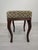 Louis Style Wooden Ottoman with Floral Pattern For Sale - Image 4 of 11