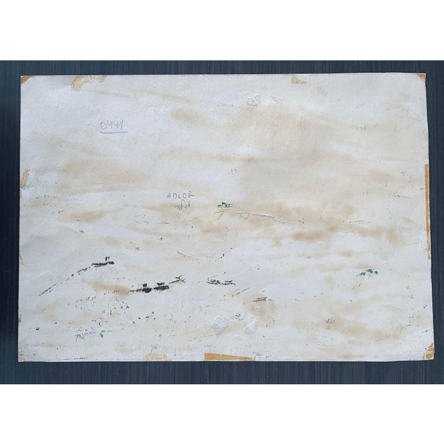 Paint Zvi Adler, Hungarian Israeli Large Landscape Painting of Judean Hills, Jerusalem, Israel For Sale - Image 7 of 8