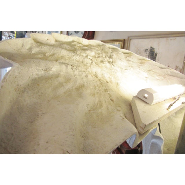 Original Vintage Serge Roche Style Palm Tree Wall Torchiere Floor Lamp C. 1970s For Sale - Image 12 of 12