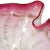 Abstract Vintage Murano Dark Pink Rim Copper Aventurine Swirls Italian Art Glass Decorative Leaf Shaped Bowl For Sale - Image 3 of 7