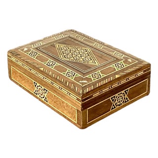 Vintage Moroccan Inlay Box For Sale