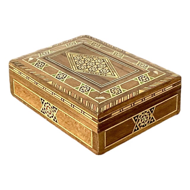 Vintage Moroccan Inlay Box For Sale