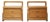 Bedside Tables in Oak and Steel, 1960s, Set of 2 For Sale