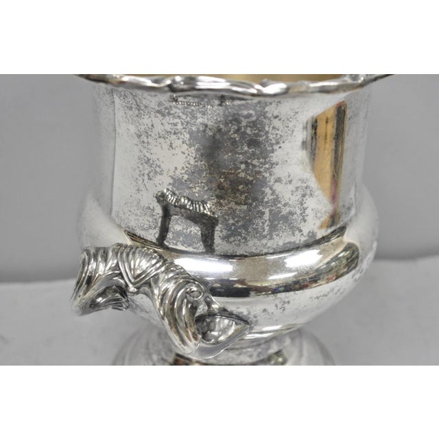 Vintage Victorian Silver Plated Trophy Cup Urn Champagne Chiller Bar Ice Bucket For Sale - Image 12 of 16