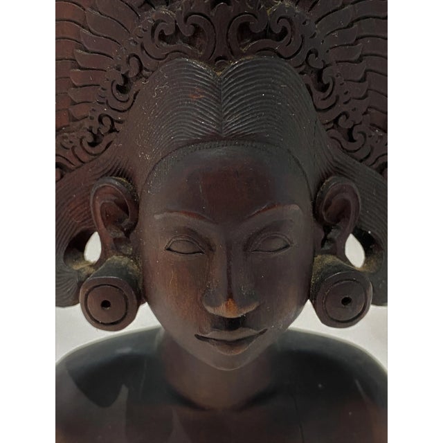 Balinese Carving of Temple Dancer For Sale - Image 10 of 13