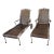 Sam Blount Company Wrought Iron Floral Chaise Loungers — Vintage Pair For Sale