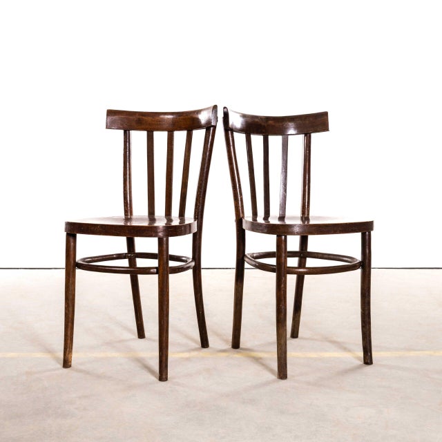 Vintage Crescent Back Dining Chairs by Ton, 1970s, Set of 2 For Sale - Image 9 of 9